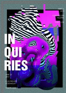 抽象设计感杂志封面