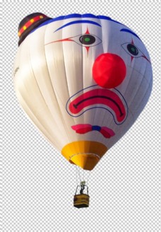 多彩的背景创意小丑热气球png素材