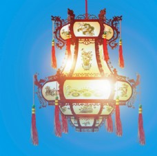 中秋节高清多图层素材 灯笼