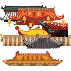 传统节日中式屋檐
