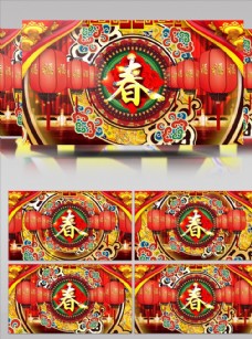 春节舞台大屏幕视频素材