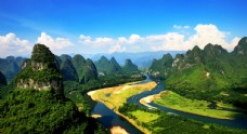 景观水景美丽的桂林山水