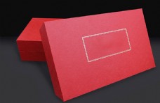 红色包装礼盒效果图