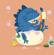 恐龙洗澡