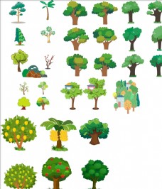 png抠图卡通大树