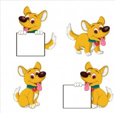 宠物狗柯基可爱小狗卡通素材