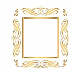创意边框创意金色花纹边框设计