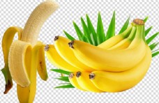香蕉  香蕉剥开  一把香蕉