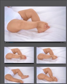 活动的婴儿的小腿视频素材