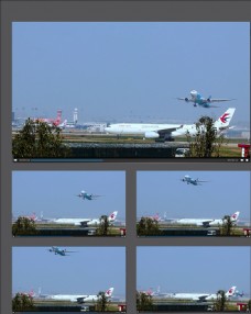 机场飞机起飞视频素材