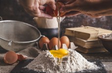 烘焙鸡蛋面粉高清摄影