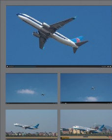 飞机场机场飞机起飞视频合集