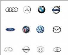 汽车常用车标 用于汽贸 名片制
