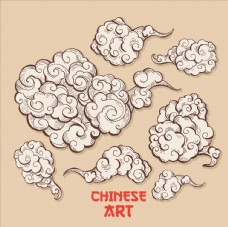 中国风设计中国风手绘祥云素材