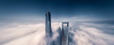 创意角度上海中心大厦建筑摄影