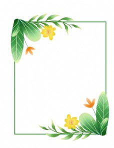 植物边框设计
