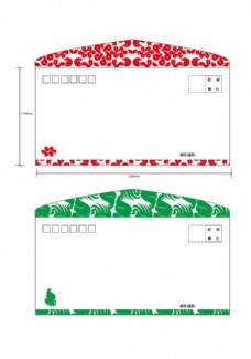 会议中国风古典风格信封设计模板
