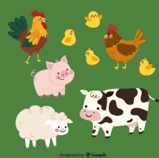 9款可爱笑脸 农场动物