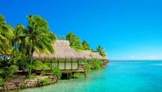 度假马尔代夫沙滩海岸小岛