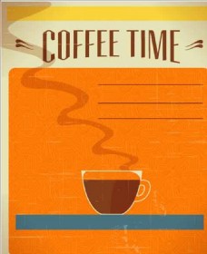 咖啡杯一杯热咖啡苦咖啡海报背景素材
