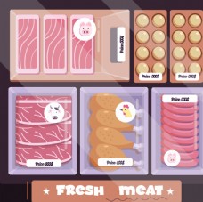 创意新鲜 盒装肉制品