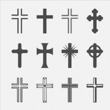 耶稣十字架宗教主题图标ICON