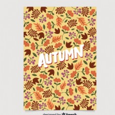 彩色秋季 树叶卡片