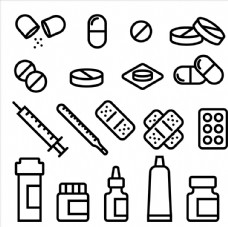胶管简约医疗药物icon图标设计