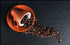咖啡杯咖啡豆