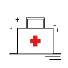 原创扁平化医疗箱红十字