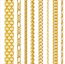 3d链条素材金色锁链矢量素材