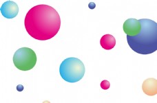 水彩效果彩色透明肥皂泡气泡水泡泡泡元素
