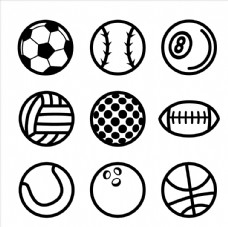 球类图标icon设计