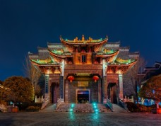标志建筑湖北武汉汉口里标志性建筑夜景