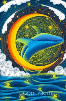 大自然鲸鱼插画