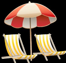 夏至夏季沙滩太阳伞png