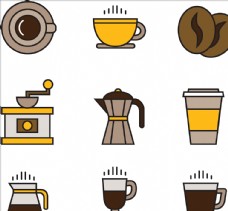 餐饮咖啡杯子图标