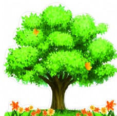 企业广告PSD分层卡通大树造型分层可修改