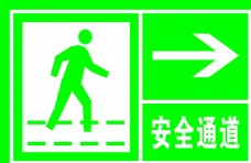 安全通道警示牌  绿色安全通道