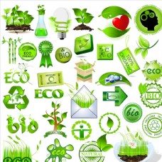 绿色叶子环保元素