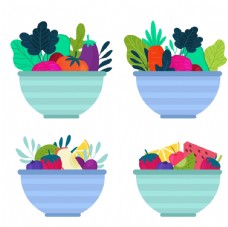 健康饮食矢量厨房蔬菜食品素材