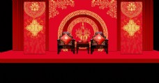 中国风设计中国风婚礼背景设计图